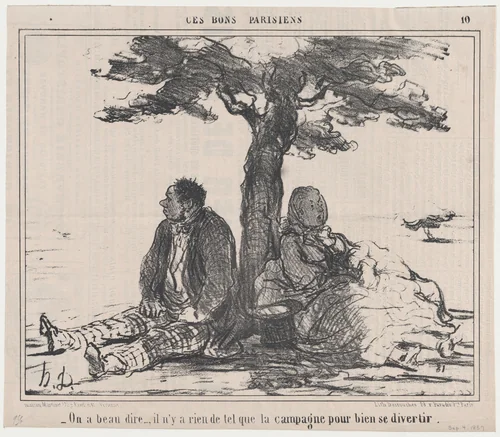 On a beau dire..., from Ces Bons Parisiens, published in Le Charivari, September 4, 1857 by Honoré Daumier, print, 1857