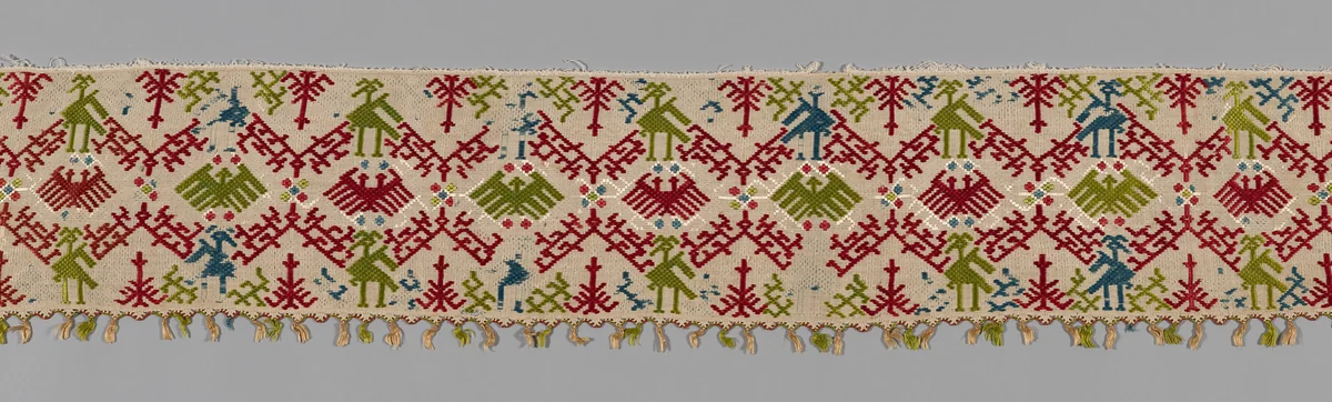 Fragment (For a Bed Curtain) by Greece, Cyclades Islands, textile, 1601-1700