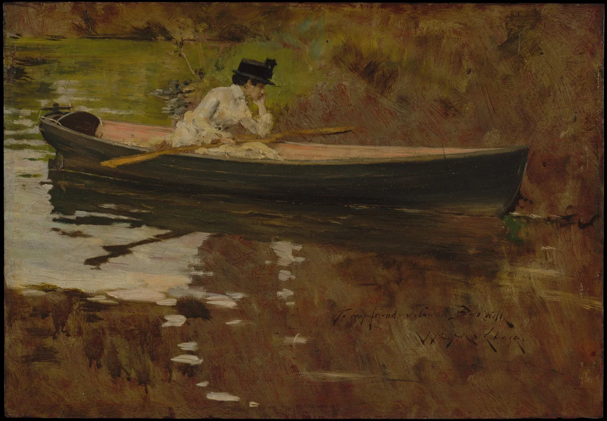 Alice Gerson in Prospect Park by William Merritt Chase, artwork, 1886