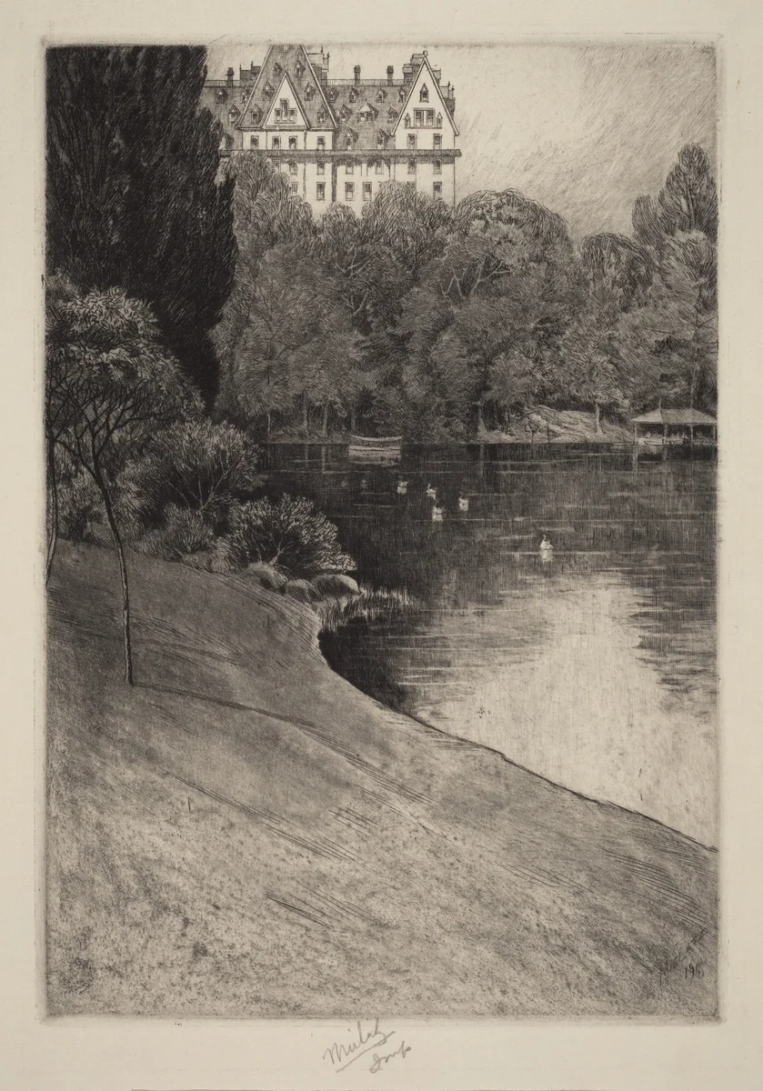 Bit of Central Park by Charles Frederick William Mielatz, print, 1918