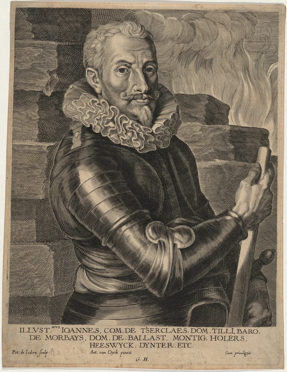 Johann Tzerklas, Count of Tilly by Pieter de Jode I
Sir Anthony van Dyck
Martin van den Enden I, print, 1641