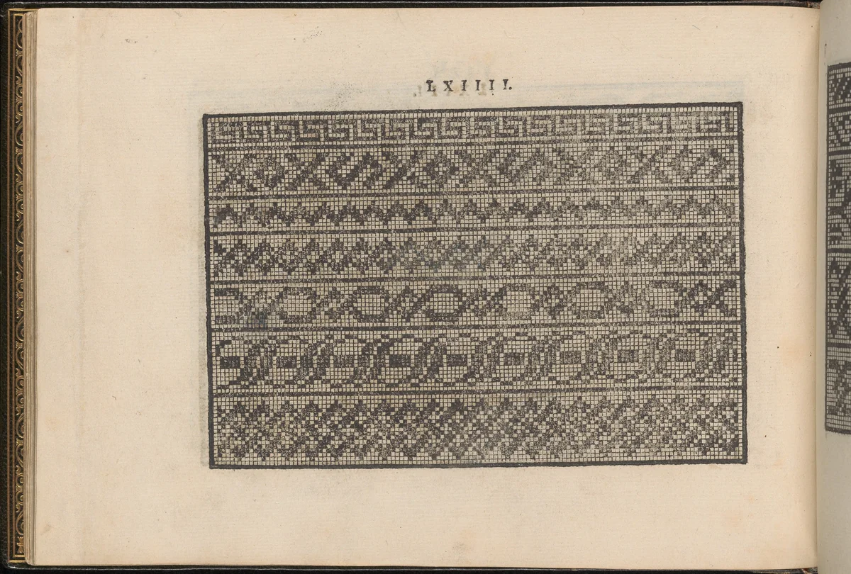 La Vera Perfettione del Disegno di varie sorti di recami, page 32 (verso) by Giovanni Ostaus, book, 1567