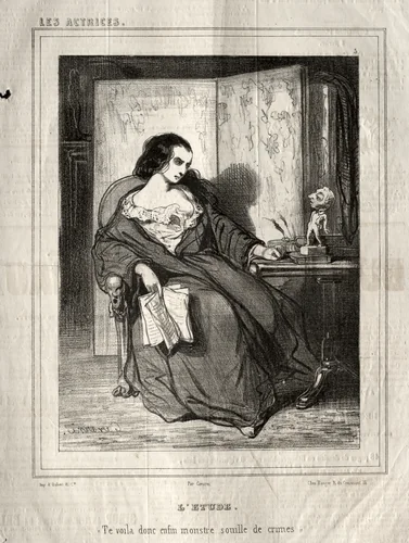 Les Actrices: L'Etude by Paul Gavarni, print, 1843
