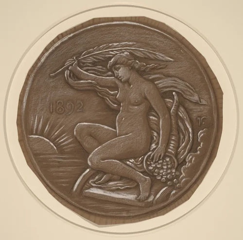 Drawing for Star of Fortune by Elihu Vedder, drawing, 1892