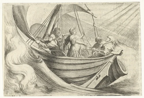 De nachttocht van Caesar by Willem Basse, print, 1632-1634