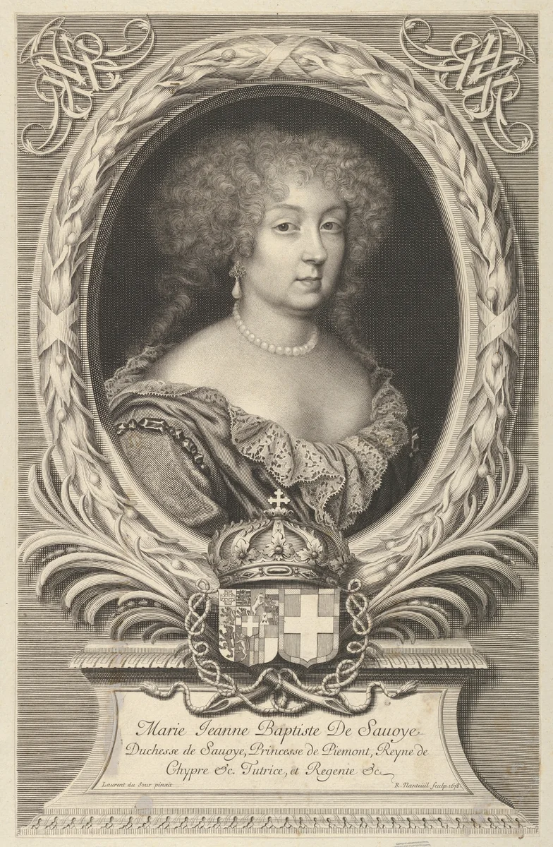 Marie Jeanne Baptiste de Savoie-Nemours by Robert Nanteuil, print, 1678