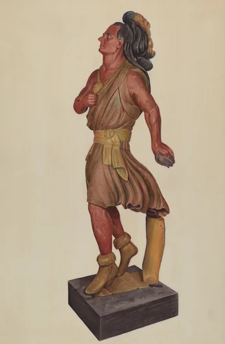Cigar Store Indian by Alice Domey, index of american design, 1937