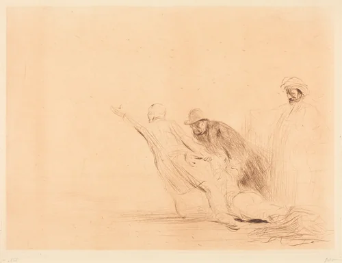 Le femme adultère (3e planche) (The Adulteress) (third plate) by Jean-Louis Forain, print, 1910