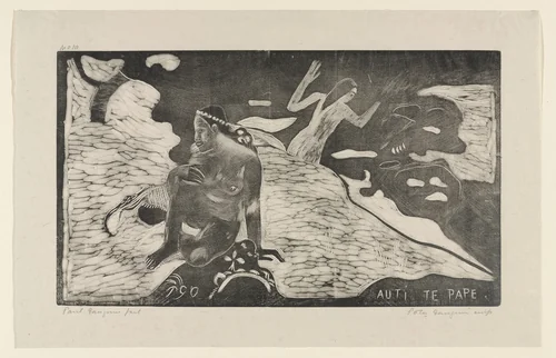 Auti te Pape (Women at the River) from Noa Noa (Fragrant Scent) by Paul Gauguin, print, 1894