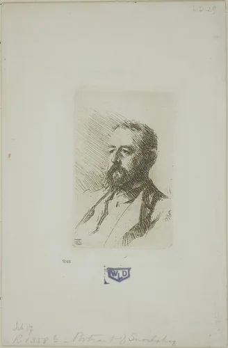 Carl Snoilsky by Anders Zorn, print, 1888