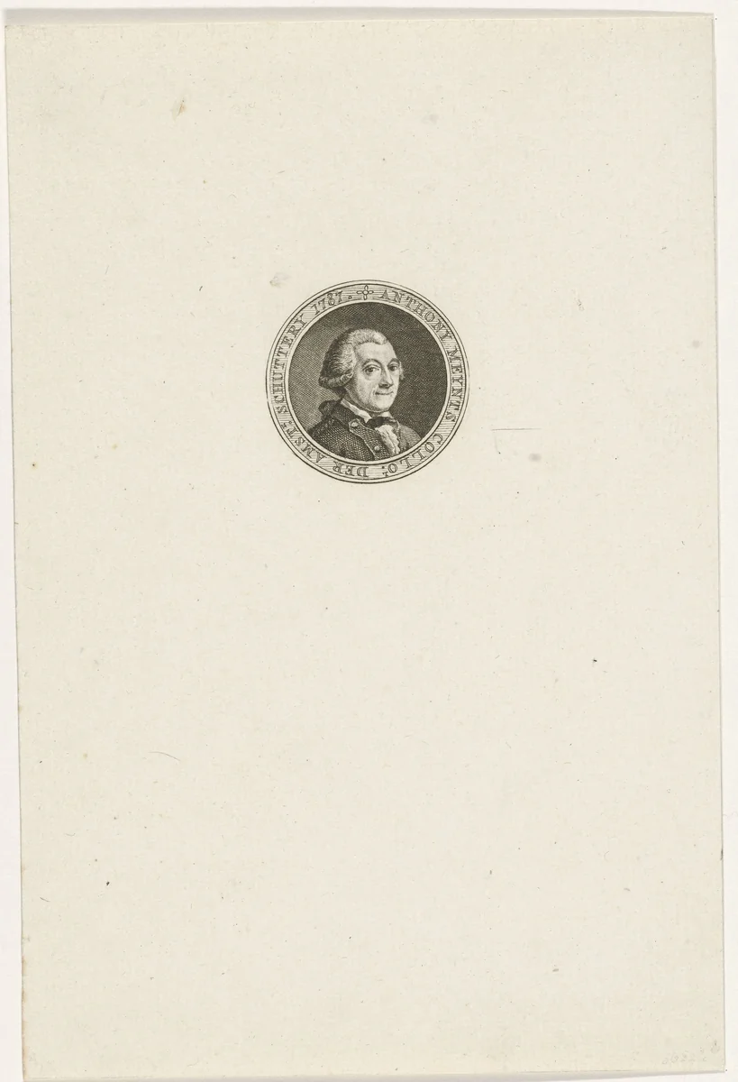Portret van Anthony Meynts by Abraham Jacobsz. Hulk, print, 1787