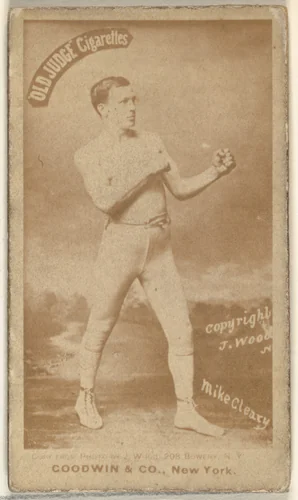 Mike Cleary, from the Celebrities and Prizefighters series (N174) for Old Judge Cigarettes by Goodwin & Company, photograph, 1887-1888