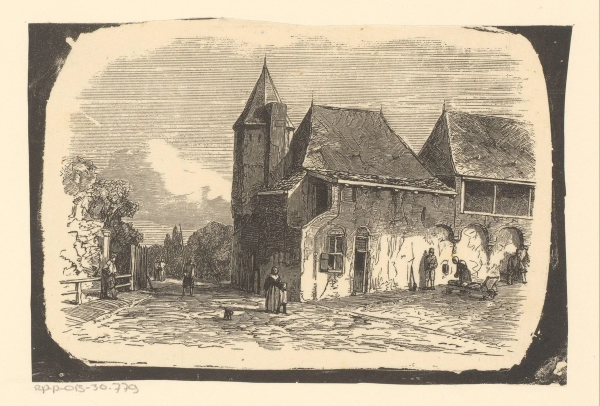 Gezicht op de Koppelpoort te Amersfoort by Isaac Weissenbruch, print, 1836-1912