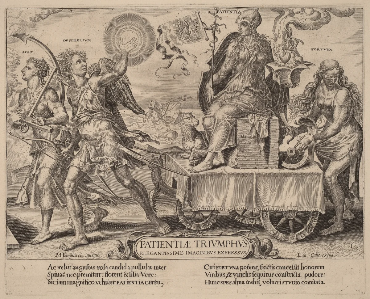 The Triumph of Patience by Dirck Volckertz Coornhert, print, 1559