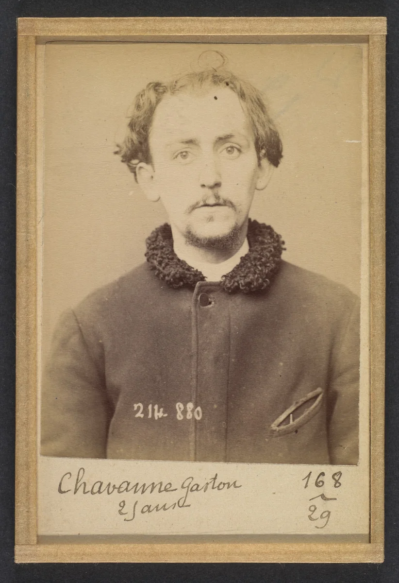 Chavanne. Gaston. 26 ans, né à Paris VIe. Graveur. Anarchiste. 28/2/94. by Alphonse Bertillon, photograph, 1894