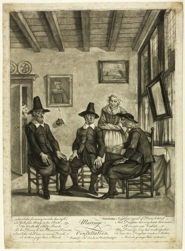 Marriage Consultation by Edward Fisher, print, 1750-1785