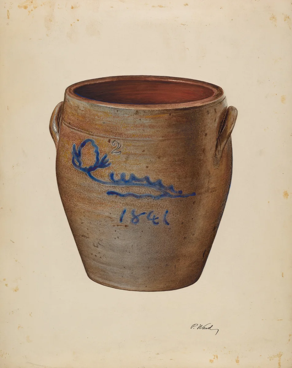 Pottery Jar by Paul Ward, index of american design, 1940
