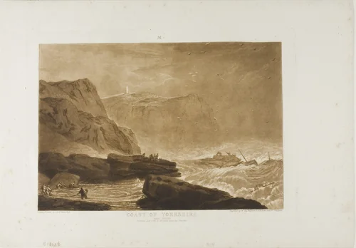 Coast of Yorkshire, plate 24 from Liber Studiorum by Joseph Mallord William Turner, print, 1811