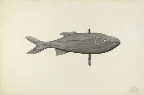 Fish Weather Vane by Michael Riccitelli, index of american design, 1939