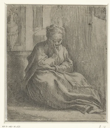 Melancholie by Parmigianino, print, 1524-1540