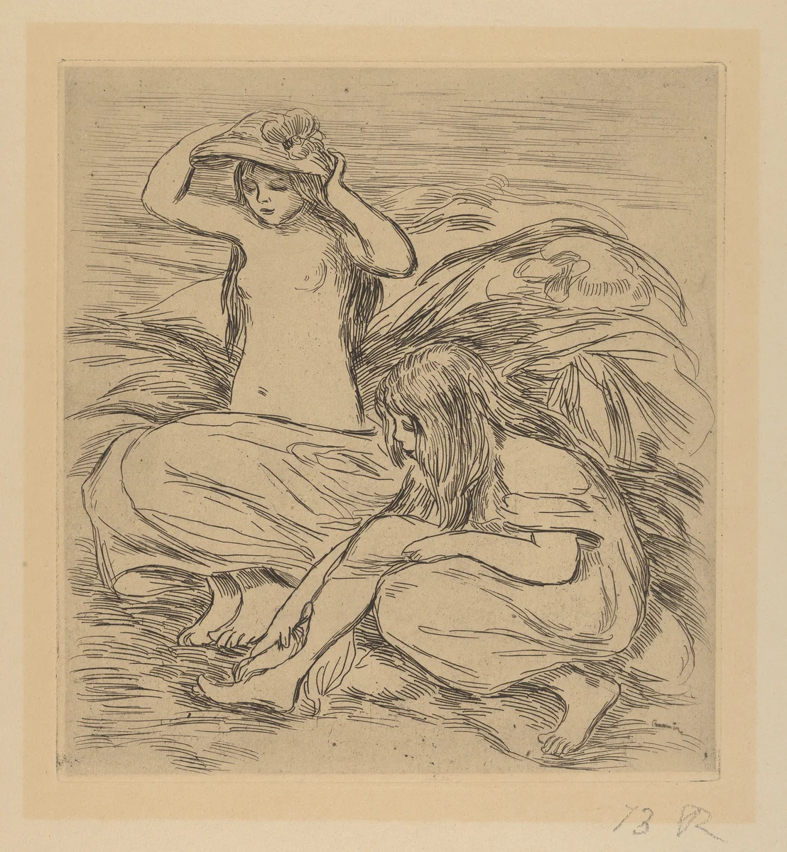 Two Bathers (Les Deux Baigneuses), from "L'Estampe Originale" by Auguste Renoir, print, 1895