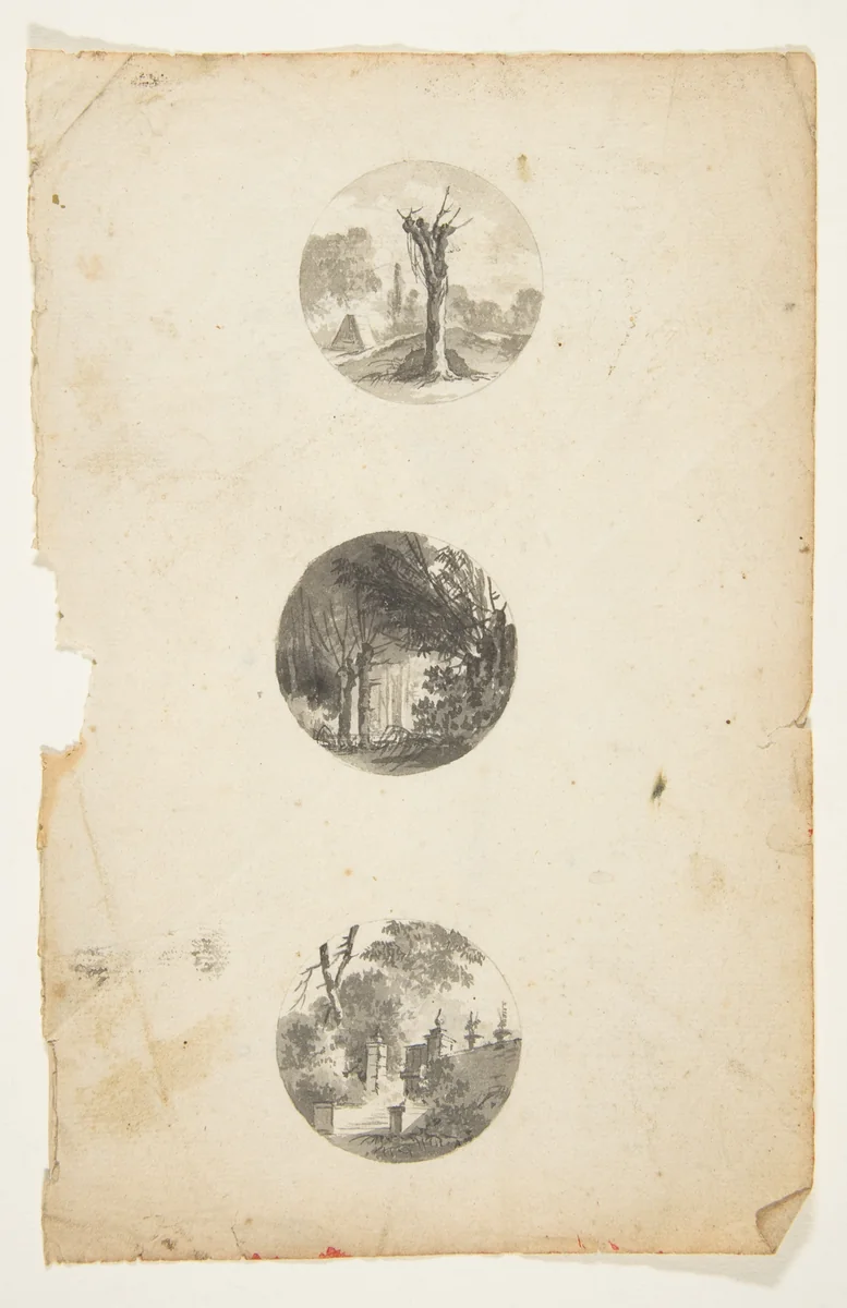 Designs for Buttons by anonymous, drawing, 1700-1799