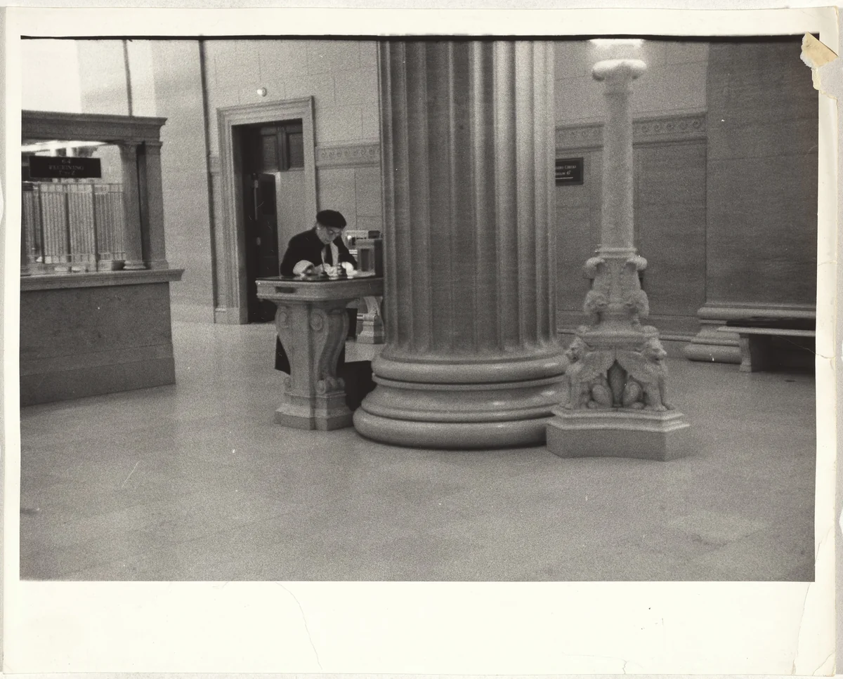 Bank interior--Chicago by Robert Frank, photograph, 1956