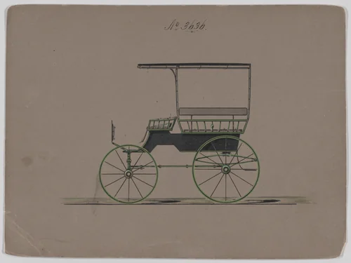 Design for Omnibus or Wagonette, no. 3636 by Brewster & Co., drawing, 1880