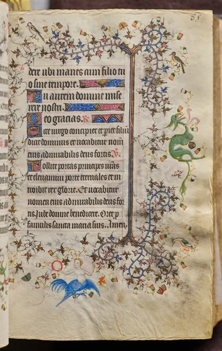 Hours of Charles the Noble, King of Navarre (1361-1425): fol. 43r, Text by Master of the Brussels Initials and Associates, book, 1400-1410