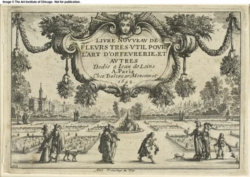 Title page, from Livre Nouveau de Fleurs... by Nicolas Cochin, print, 1645