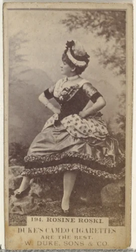 Card Number 194, Rosine Roski, from the Actors and Actresses series (N145-5) issued by Duke Sons & Co. to promote Cameo Cigarettes by W. Duke, Sons & Co., photograph, 1880-1889