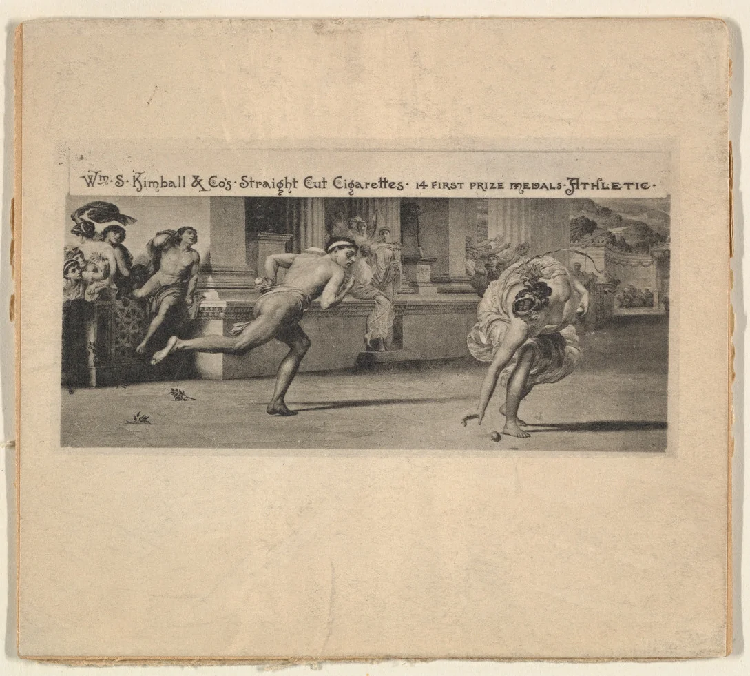 Athletic, from the Sports and Art Subjects series (N197) issued by Wm. S. Kimball & Co. by William S. Kimball & Company, print, 1886-1893