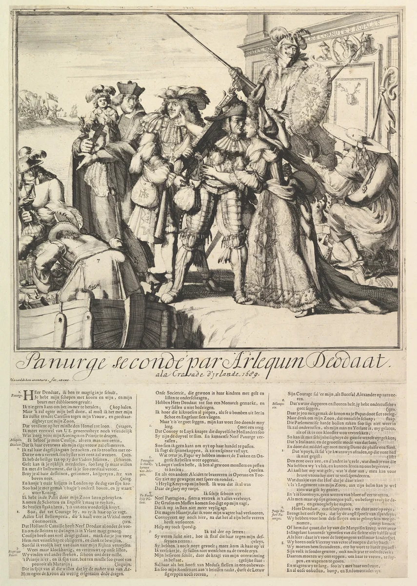 Panurge secondé by Romeyn de Hooghe, print, 1660-1708