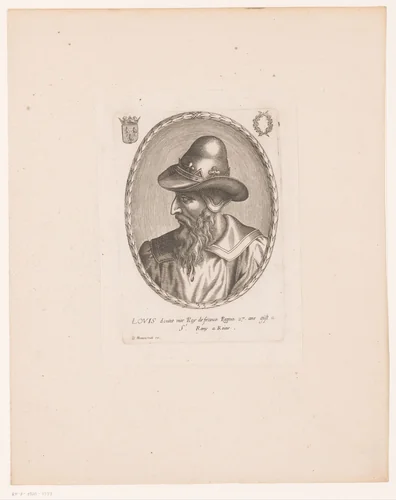 Portret van Lodewijk IV van Frankrijk by anonymous, print, 1610-1668