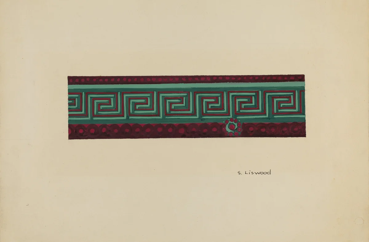 Wallpaper Border by Sidney Liswood, index of american design, 1940