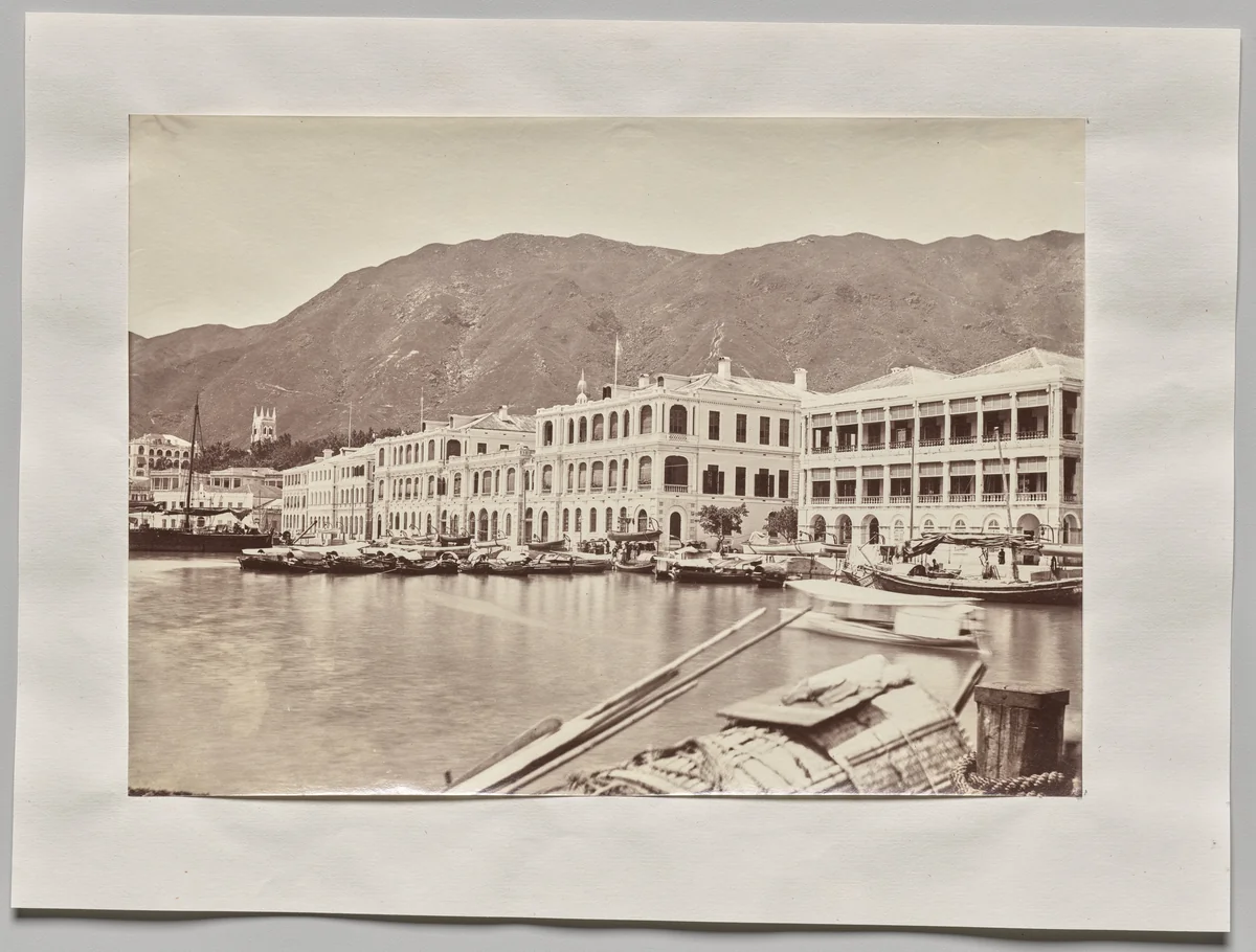 Untitled (View on the Praya, looking east, Hong Kong) by William Pryor Floyd, photograph, 1866-1873