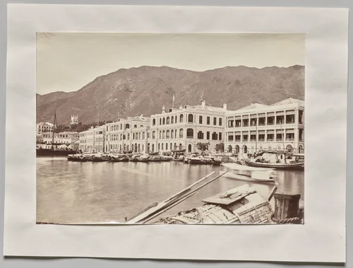Untitled (View on the Praya, looking east, Hong Kong) by William Pryor Floyd, photograph, 1866-1873