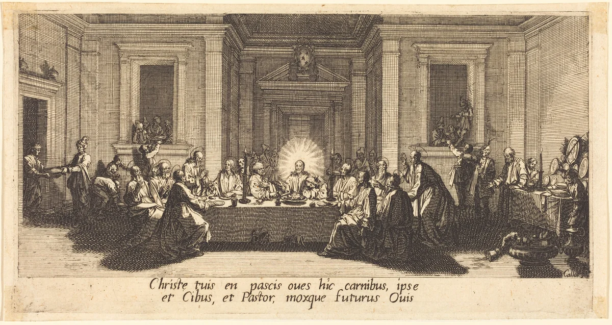 The Last Supper by Jacques Callot, print, 1618
