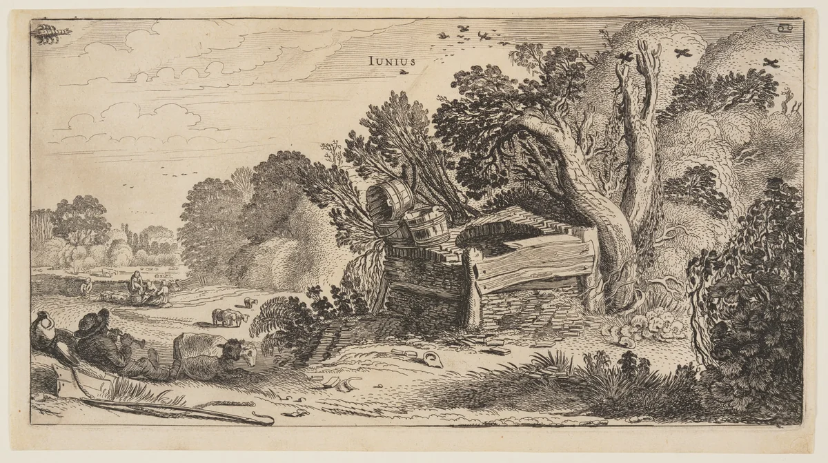 June, from The Twelve Months of the Year by Jan van de Velde II, print, 1616