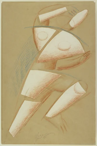 Figure in Movement by Alexander Archipenko, drawing, 1913