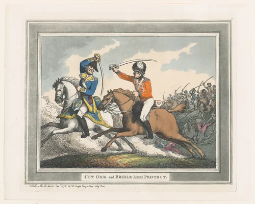 Cut One and Bridle Arm Protect by Thomas Rowlandson, print, 1798