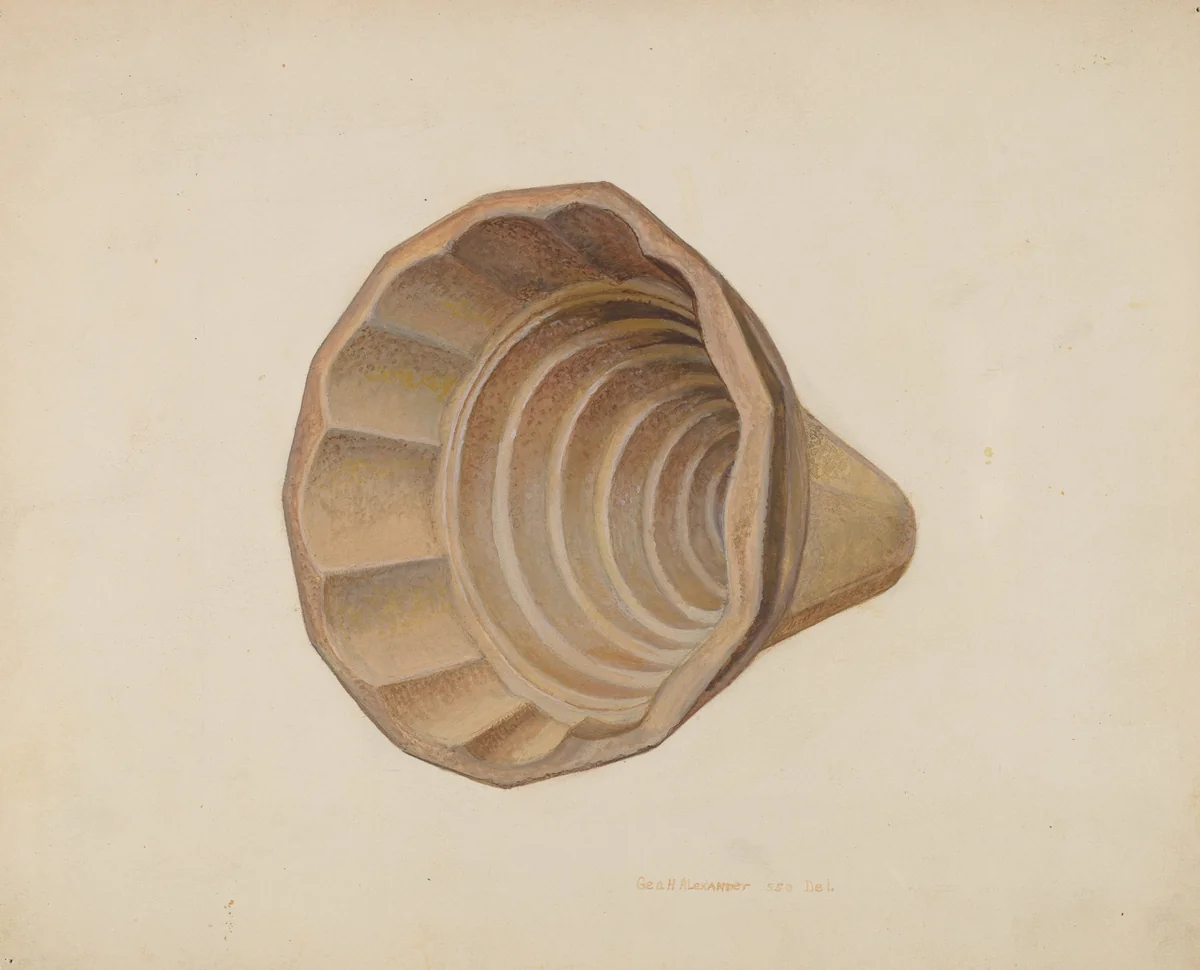 Jelly Mold by George H. Alexander, index of american design, 1940