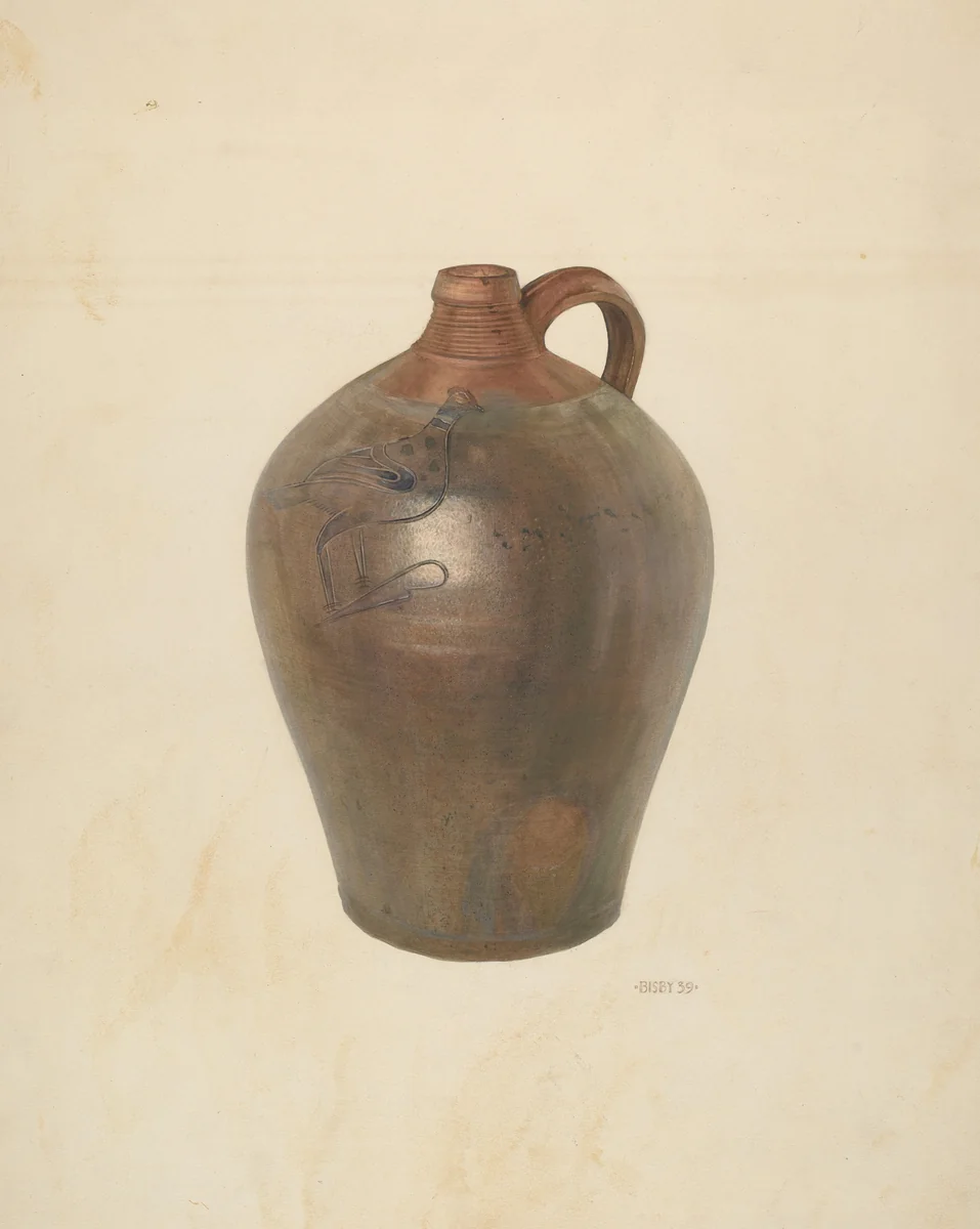 Jug by Bisby Finley, index of american design, 1939