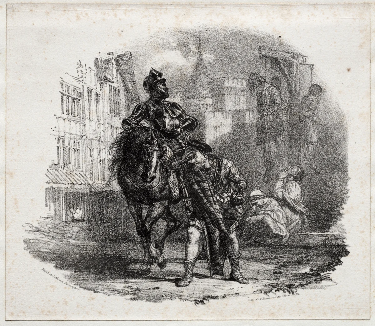 The Escape from Argyle Castle by Richard Parkes Bonington, print, 1826