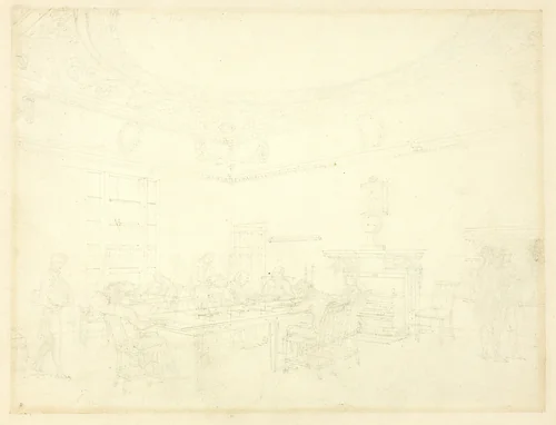 Study for Board of Trade, from Microcosm of London by Augustus Charles Pugin
Thomas Rowlandson, drawing, 1807-1809
