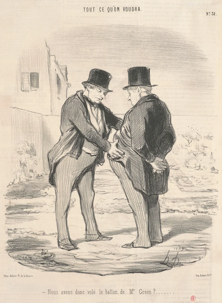 Nous avons donc volé le ballon de Mr. Green? by Honoré Daumier, print, 1848