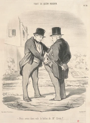 Nous avons donc volé le ballon de Mr. Green? by Honoré Daumier, print, 1848