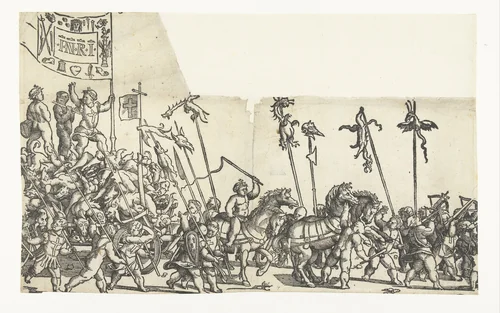 Kinderkruistocht by Monogrammist LIW, print, 1522-1532