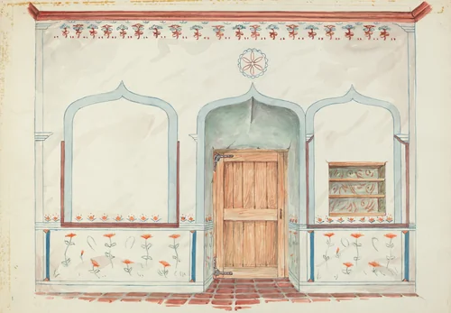 Wall Painting by Geoffrey Holt Harry Mann Waddell, index of american design, 1935-1942