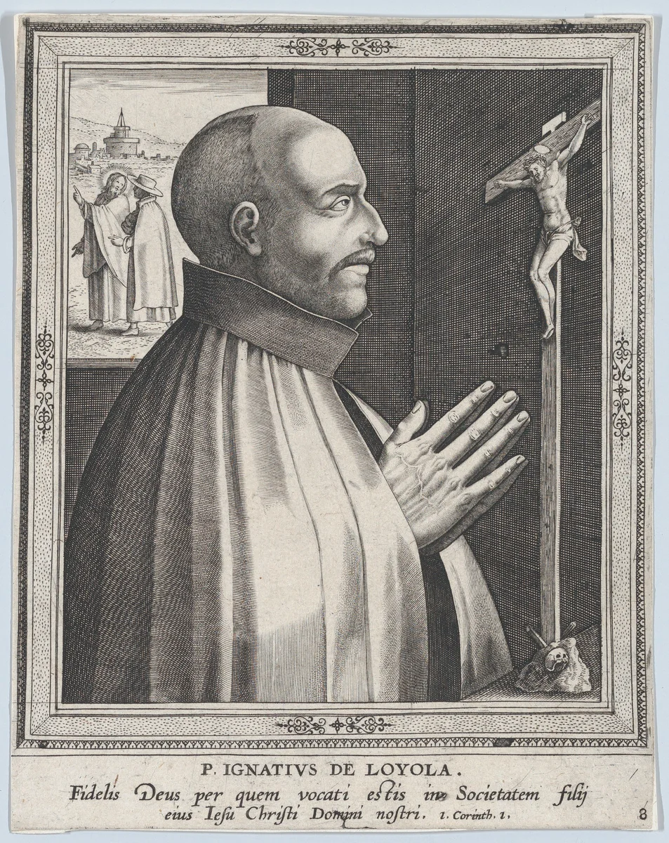 St. Ignatius of Loyola, from the series Male Founders of Religious Orders by Philips Galle, print, 1600-1610